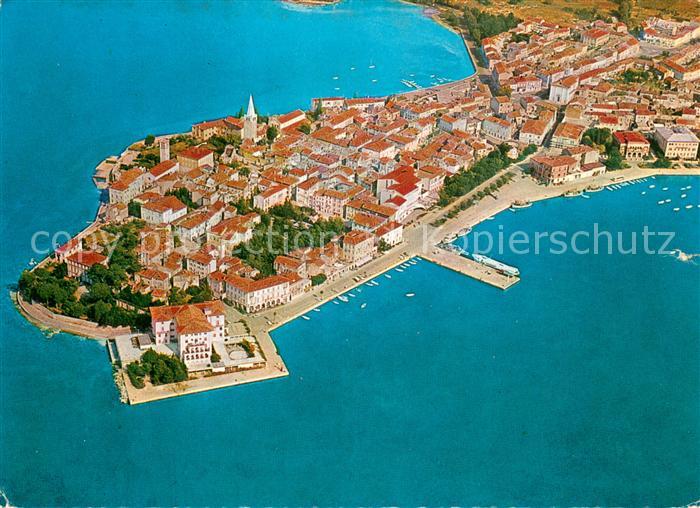Porec Halbinsel Altstadt Fliegeraufnahme