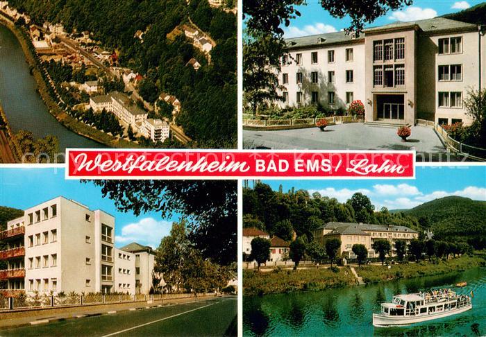 Bad Ems Westfalenheim Fahrgastschiff auf der Lahn