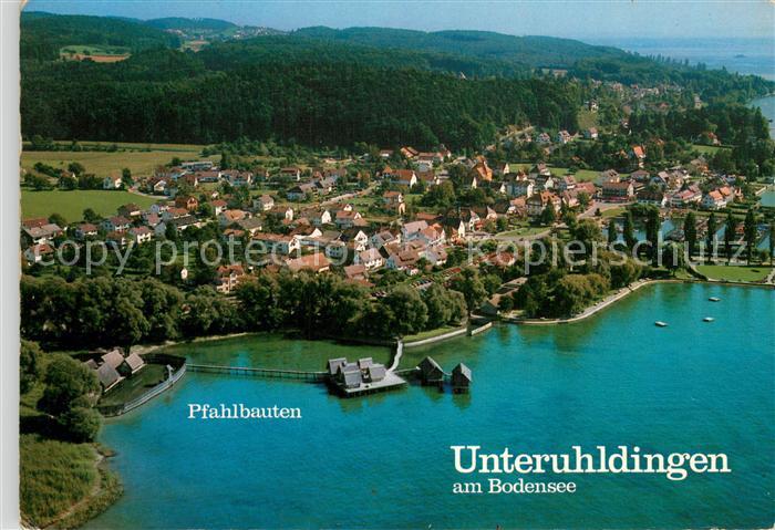 Unteruhldingen Bodensee Pfahlbauten Fliegeraufnahme