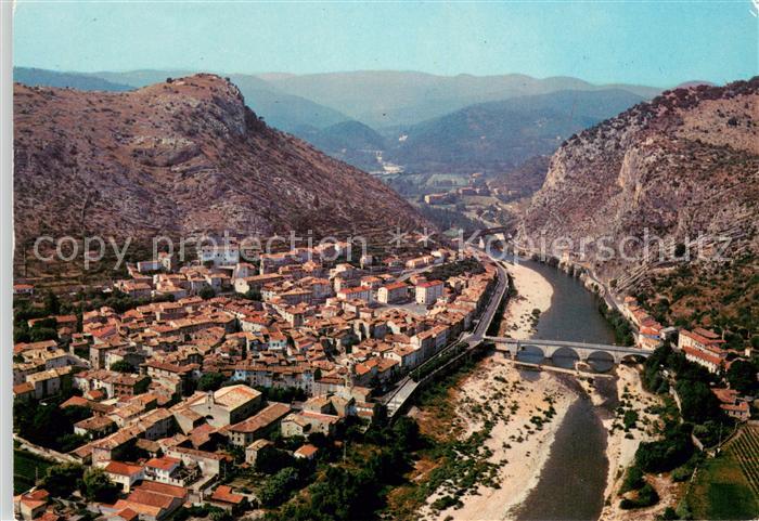 Anduze Porte des Cevennes La ville en avion