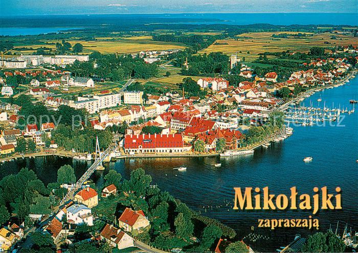 Mikolajki Ostpreussen AFW Mazury Fliegeraufnahme