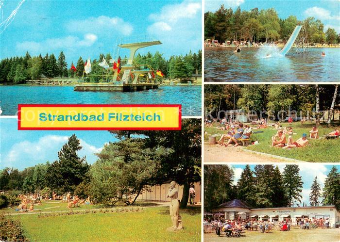 Schneeberg Erzgebirge Strandbad Filzteich Liegewiese Restaurant Rutsche