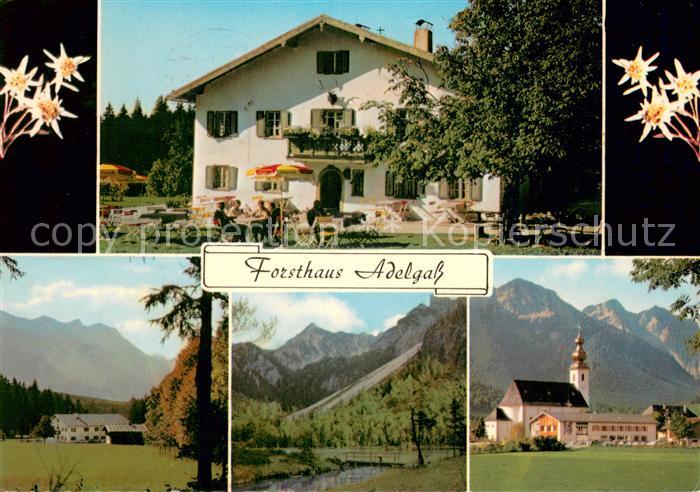 Inzell Traunstein Bayern Forsthaus Adelgass Panorama Kirche