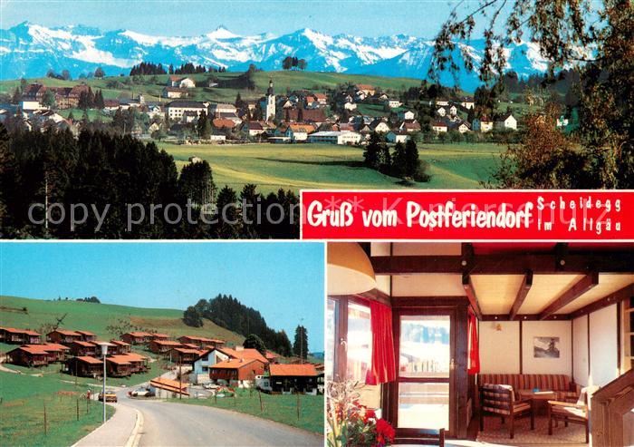 Scheidegg Allgaeu Panorama Erholungswerk der Deutschen Bundespost Feriendorf Sch
