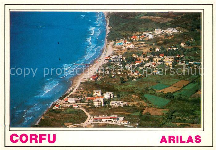 Corfu Korfu Arilas Fliegeraufnahme