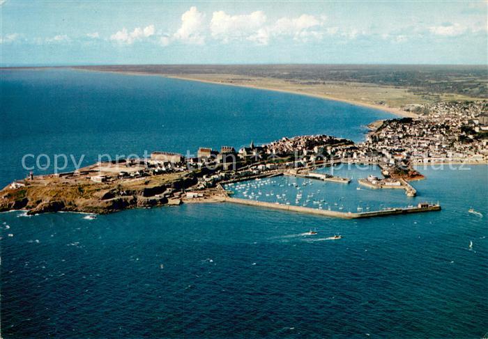 Granville Manche Vue aerienne de la pointe du roc et du port