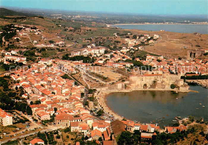 Collioure Vue aerienne sur la Cite