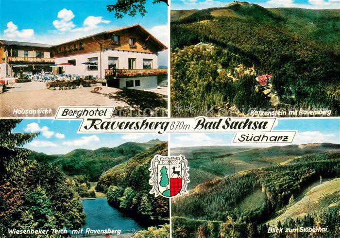 Bad Sachsa Harz Hausansicht Berghotel Ravensberg Katzenstein Wiesenbeker Teich S