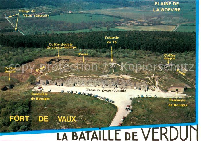 Verdun Meuse La Bataille de Verdun Fort de Vaux Vue aerienne