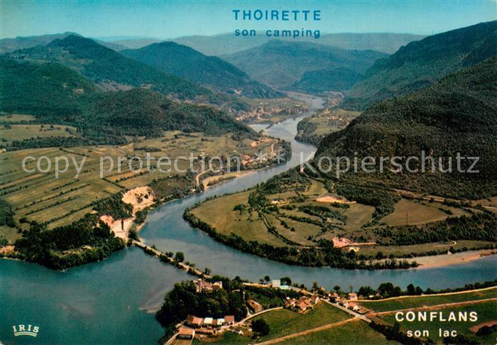 Thoirette Les Gorges de l'Ain Conflancs son lac vue aérienne