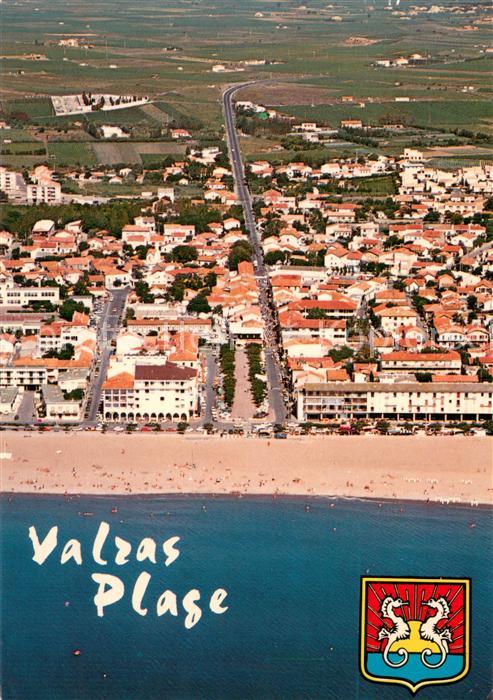 Valras-Plage Vue aérienne du centre de la station ba