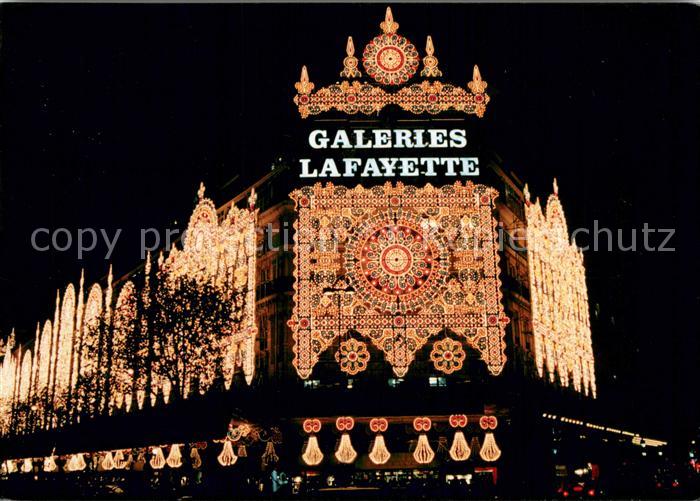 Paris 75 Galeries Lafayette la nuit