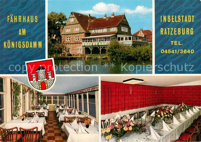 Ratzeburg Schleswig-Holstein Faehrhaus am Koenigsdamm Restaurant Inselstadt Nat