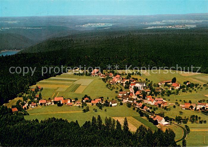 Kaelberbronn Hoehenluftkurort Wintersportplatz im Schwarzwald Fliegeraufnahme