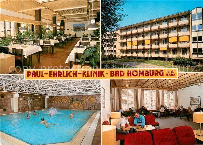 Bad Homburg Paul Ehrlich Klinik Speiseraum Hallenbad Aufenthaltsraum