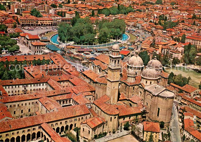Padova Basilica di Santa Giustina e Prato della Valle veduta aerea