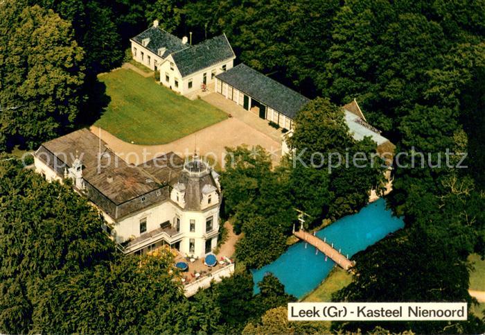 Leek Groningen Kasteel Nienoord luchtopname