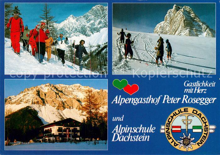Ramsau Dachstein Steiermark Alpengasthof Peter Rosegger mit Alpinschule Skikurs