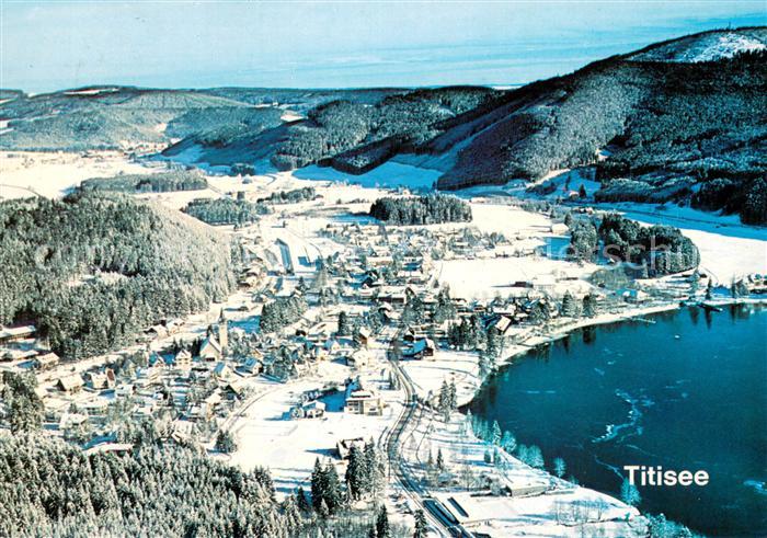 TITISEE Schwarzwald BW Heilklimatischer Kurort Winter im Schwarzwald Fliegeraufn