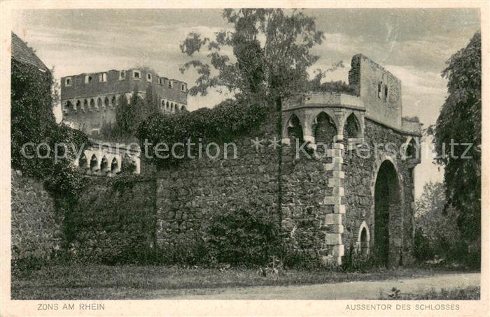 Zons Rhein NRW Aussentor des Schlosses