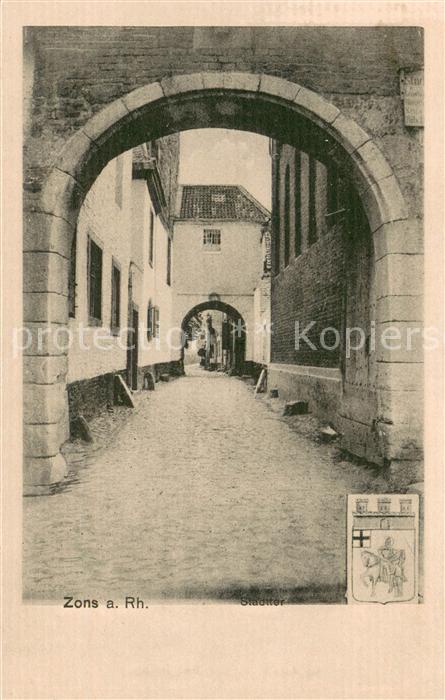 Zons Rhein Dorfmotiv