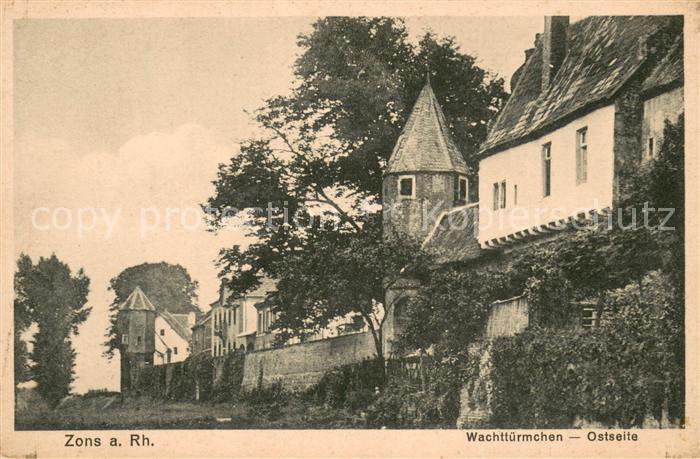 Zons Rhein Wachttuermchen Ostseite