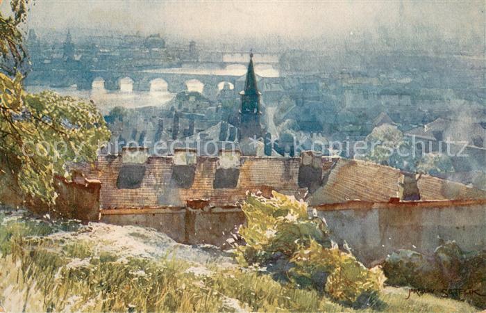 Praha Prahy Prague z basty XIX
