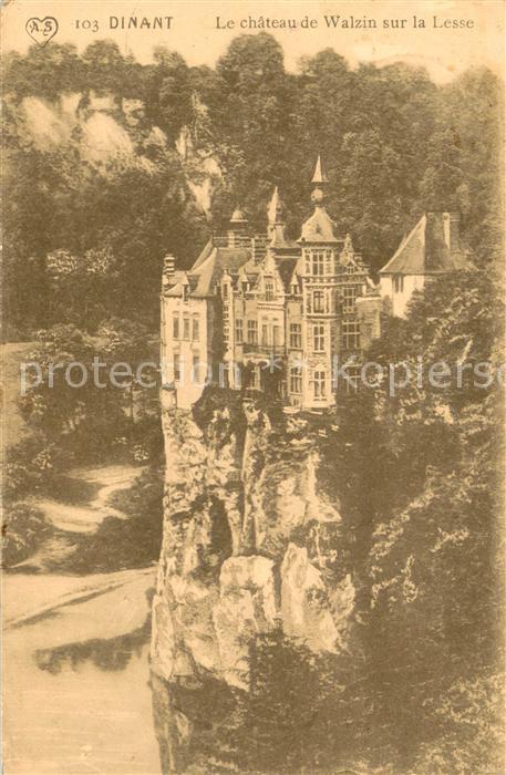 Dinant Wallonie Le chateau de Walzin sur la Lesse