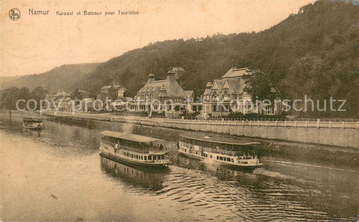 Namur sur Meuse Kursaal et Bateaux pour Touristes