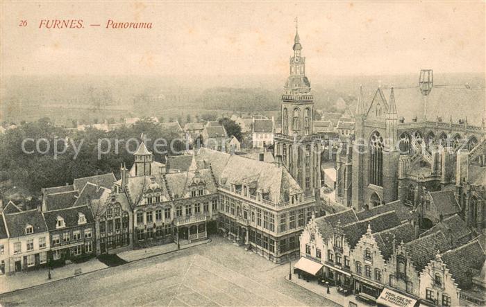 Furnes Veurne West-Vlaanderen Belgie Panorama