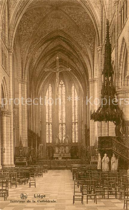 Liege Luettich Interieur de la Cathedrale