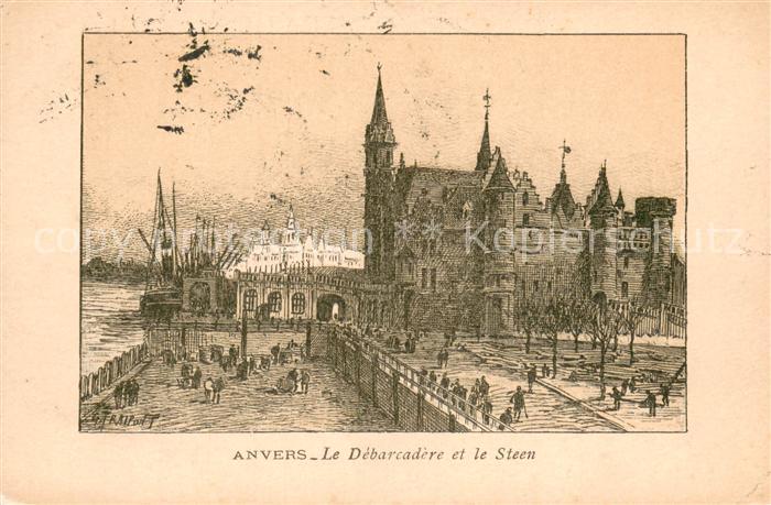 Anvers Antwerpen Le Debarcadere et le Steen