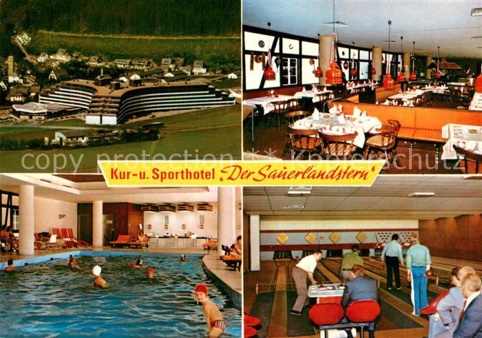 Willingen Sauerland Kur und Sporthotel Der Sauerlandstern Fliegeraufnahme Speise