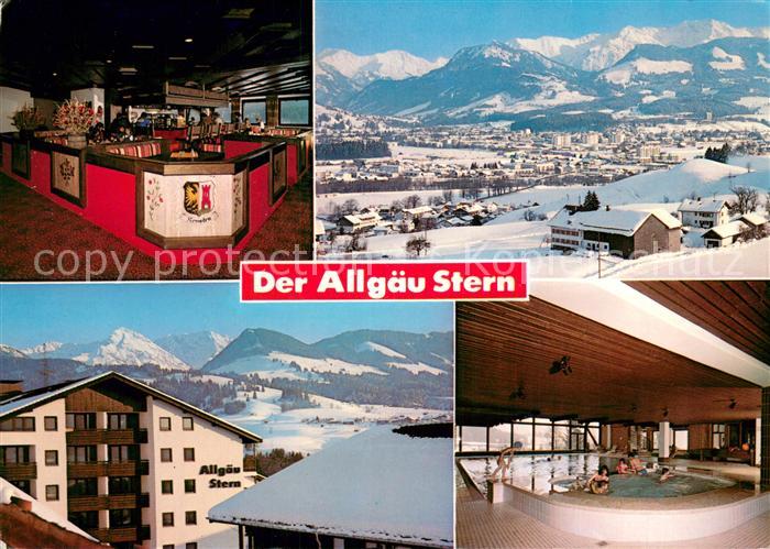 Sonthofen Oberallgaeu Der Allgaeu Stern Gastraum Hallenbad Panorama