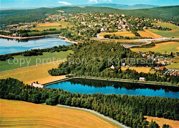 Langscheid Sorpesee Fliegeraufnahme mit Sorpetalsperre und Ausgleichsbecken