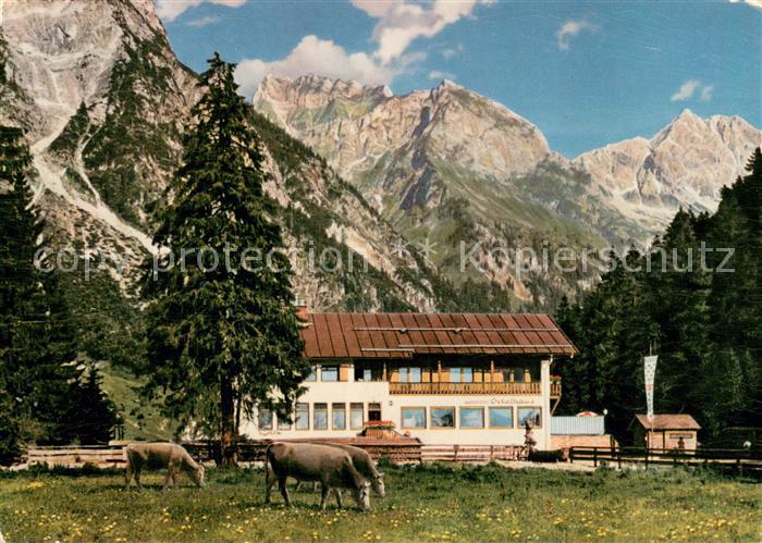 Oytalhaus Oberstdorf mit Schneck Himmelhorn und Grossem Wilden