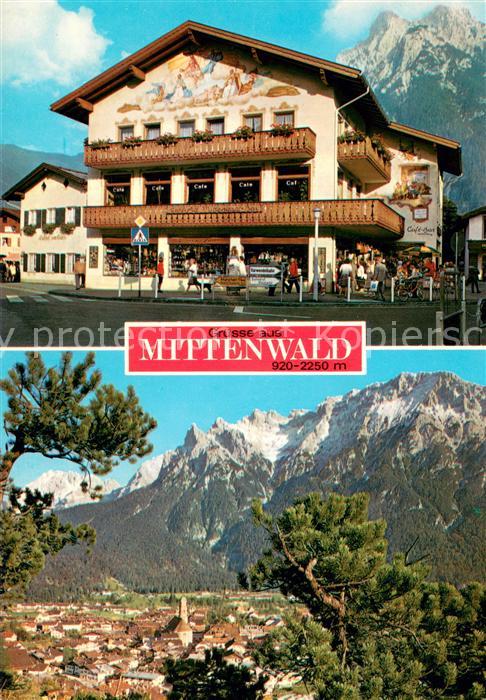 Mittenwald Bayern Geschenkhaus Neuner Panorama mit Karwendel