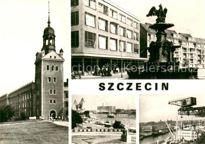 Szczecin Stettin Zamek Ksiazat Pomorskich Plac Orla Bialego Widok z Walow Port