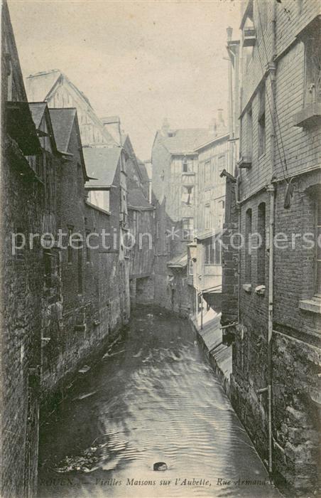 Rouen Vieilles maisons sur l'Aubette Rue Armand Carrel Inondations Hochwasserkat