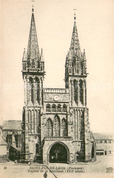 Saint-Pol-de-Leon Facade de la Basilique XVIe siècle