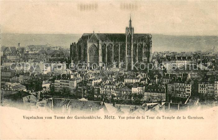 Metz  57 Moselle Vogelschau vom Turme der Garnisonkirche Vue prise de la Tour du