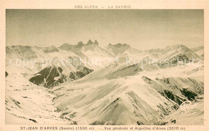 Saint-Jean-d Arves Vue Generale et Aiguilles d Arves Alpes en hiver