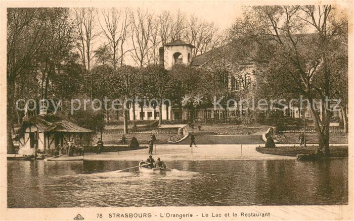 Strasbourg Alsace Orangerie le lac et le restaurant