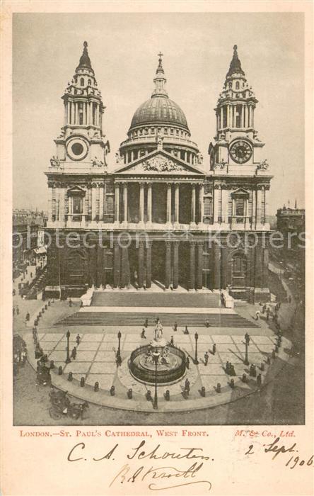 London West front of St. Pauls Cathedral