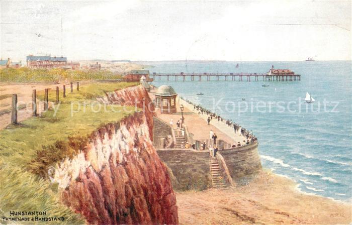 Hunstanton Promenade and Bandstand Painting Kuenstlerkarte