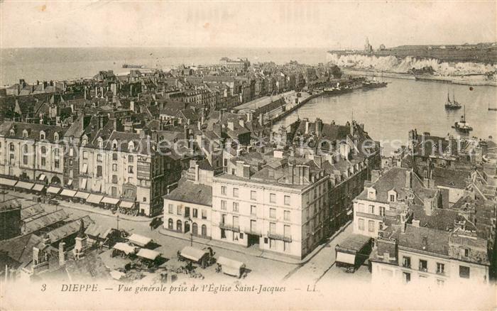 Dieppe 76 Vue Generale prise de l'Eglise Saint Jacques