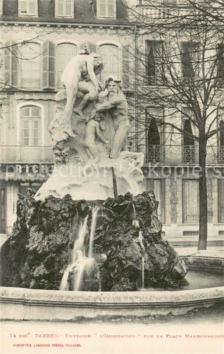 Tarbes 65 Fontaine l'inondation sur la Place Maubourguet