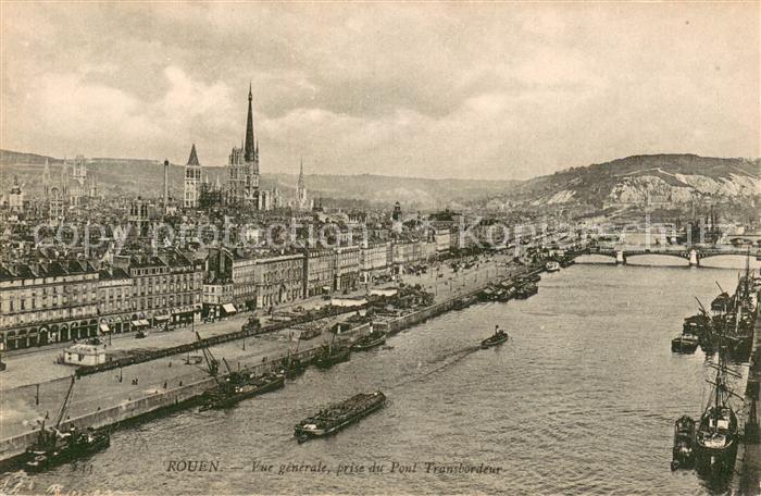 Rouen Vue Generale prise du Pont Transbordeur