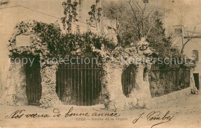 Uzes Entrée de la Crypte