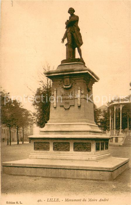 Lille Nord Monument du Maire André Statue